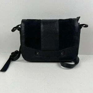 Hotter Erin Black Leather Crossbody Shoulder Purse Bag